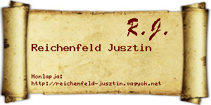 Reichenfeld Jusztin névjegykártya