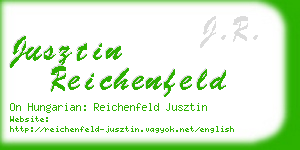 jusztin reichenfeld business card